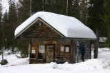 Chata Pyhäjärvi (pro denní použití, ale dá se v ní i dobře spát) - zde naše první noc v přírodě