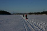 Skútrová cesta přes Äkäsjärvi