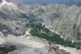 Pohled z vrcholu Alpspitze na Höllentalkar (údolí pod Zugspitze)