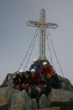 Na vrcholu Hochalmspitze (Martin, Honza; Petr, Michal, Radek)