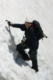 Michal při nástupu na sněhový svah