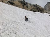 Martin brzdí na sněhovém poli
