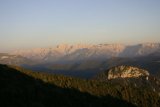 Západ slunce ozářil Totes Gebirge