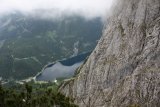 Feráta Donnerkogel - výhled na jezero Gosausee