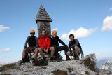 Na vrcholu Elferkofelu (2505 mnm) Jakub, Tomáš, Karel, Petr