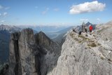 Věže Elfertürme vlevo, za nimi mírně vpravo Elferspitze a zcela vpravo Elferkofel