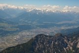 Pohled na Innsbruck z Großer Bettelwurfu