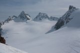 Ledovec Ochsentaler, v pozadí Großer a Kleiner Piz Buin