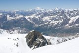 Pohled na jih směrem na Mont Blanc