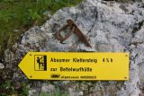 Přístup k ferátě Absamer Klettersteig