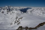 Monte Cevedale (3769 m) - pohled na Königspitze a Ortler